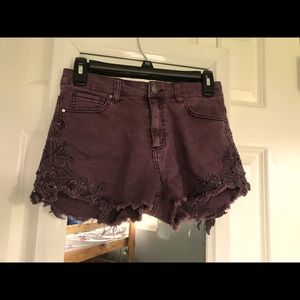 maroon shorts